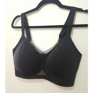 HONEYLOVE CROSSOVER WIRELESS BRA BLACK SIZE 38DDD(F)/G